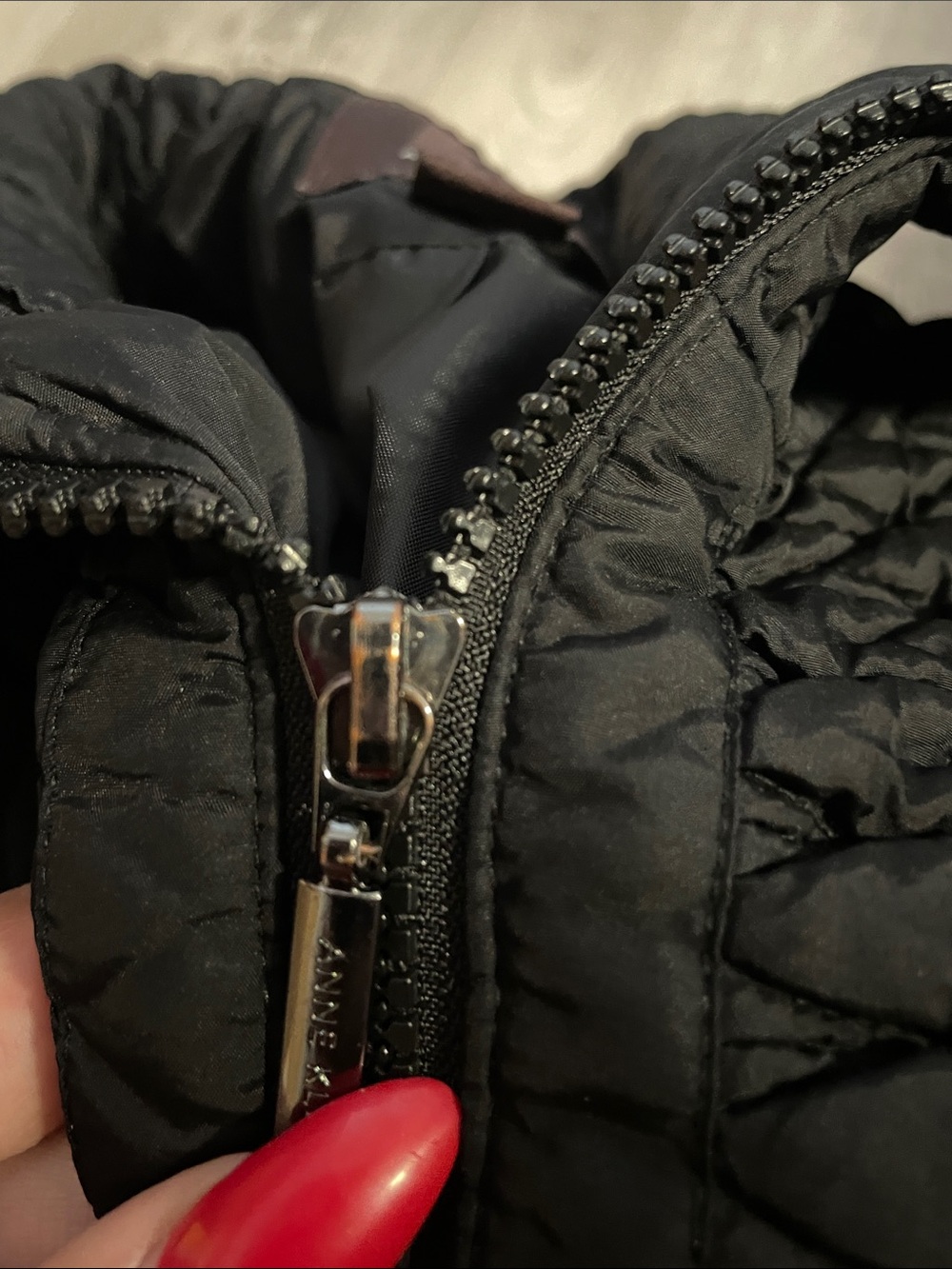Anne Klein Textured Quilted Geometric Zip Jacket XL Black - Picture 9 of 11